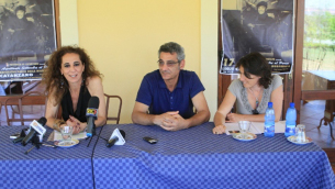 Giacinto Lucchino, con l'allora presidente della Provincia di Catanzaro, Wanda Ferro, alla presentazione di Settembre al Parco, edizione 2012