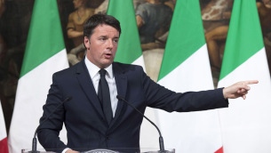 Matteo Renzi, nel corso della conferenza stampa di ieri a Palazzo Chigi