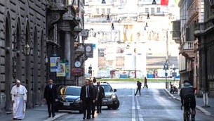 Pope Francis on a private visit to the Basilica of Santa Maria Maggiore