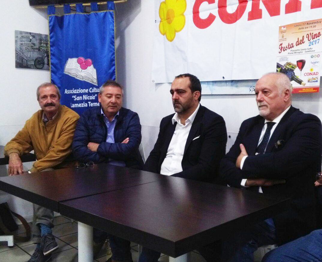 Conferenza stampa (nella foto da sinistra Aloi, Morabito, Rettura e De Biase)