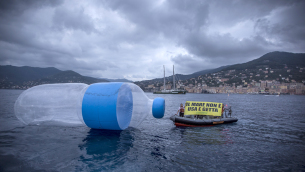 Camogli,  24/6/2017. No plastic campaign.