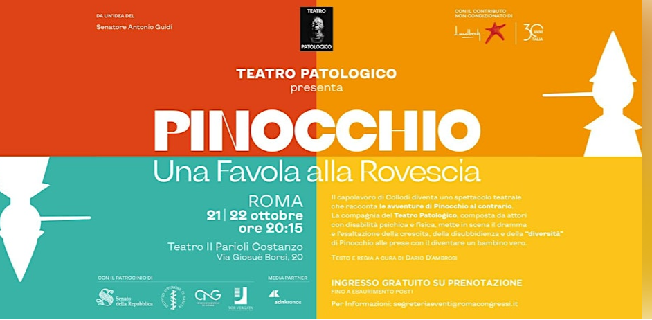 Al Parioli in scena 'Pinocchio: una favola alla rovescia' con il 'Teatro Patologico'