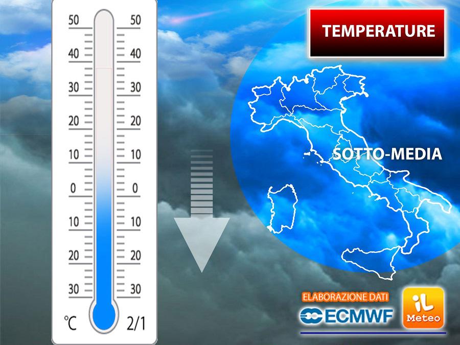 Ancora freddo e temperature sotto la media, previsioni fino al weekend