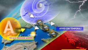 Avvio di settimana con temporali e grandine, poi, ritorna l'anticiclone delle Azzorre