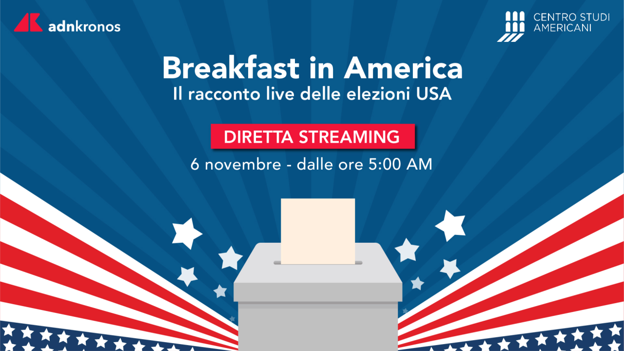 Breakfast in America, lo speciale di Adnkronos e Centro studi americani sulle elezioni