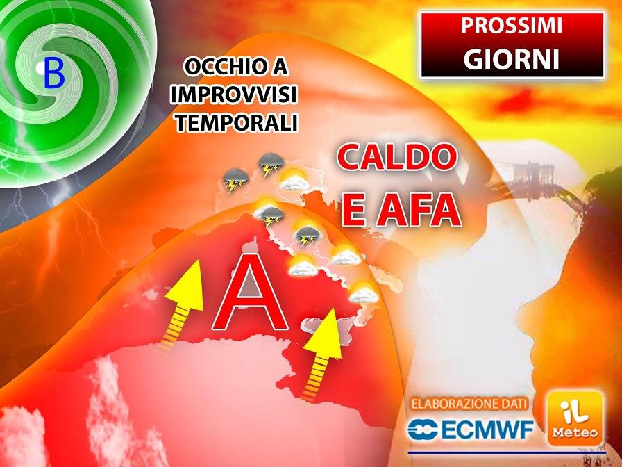 Caldo e afa sull'Italia, ma occhio ai temporali: ecco dove