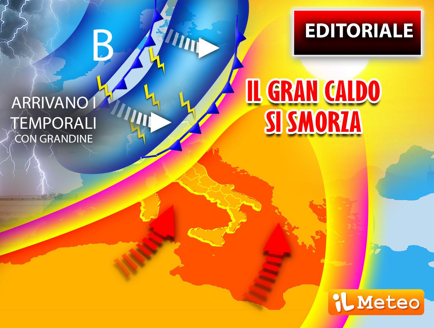 Caldo record ha le ore contate, in arrivo temporali soprattutto al Nord