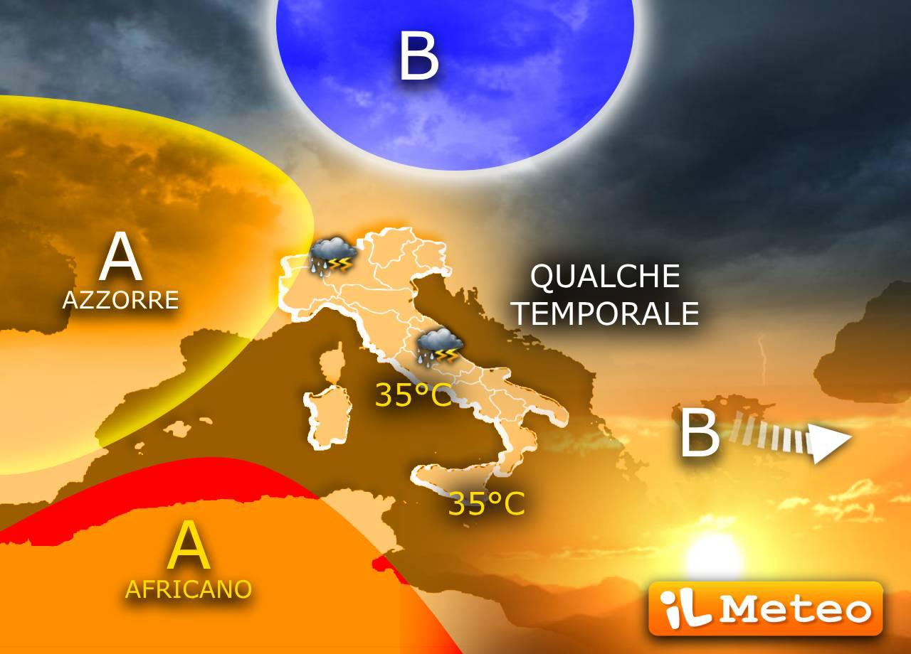 Caldo senz'afa e con qualche acquazzone: torna l'estate 'di una volta'