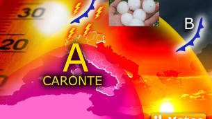 Caronte infuoca l’Italia, ma al Nord arriva la grandine: le previsioni meteo