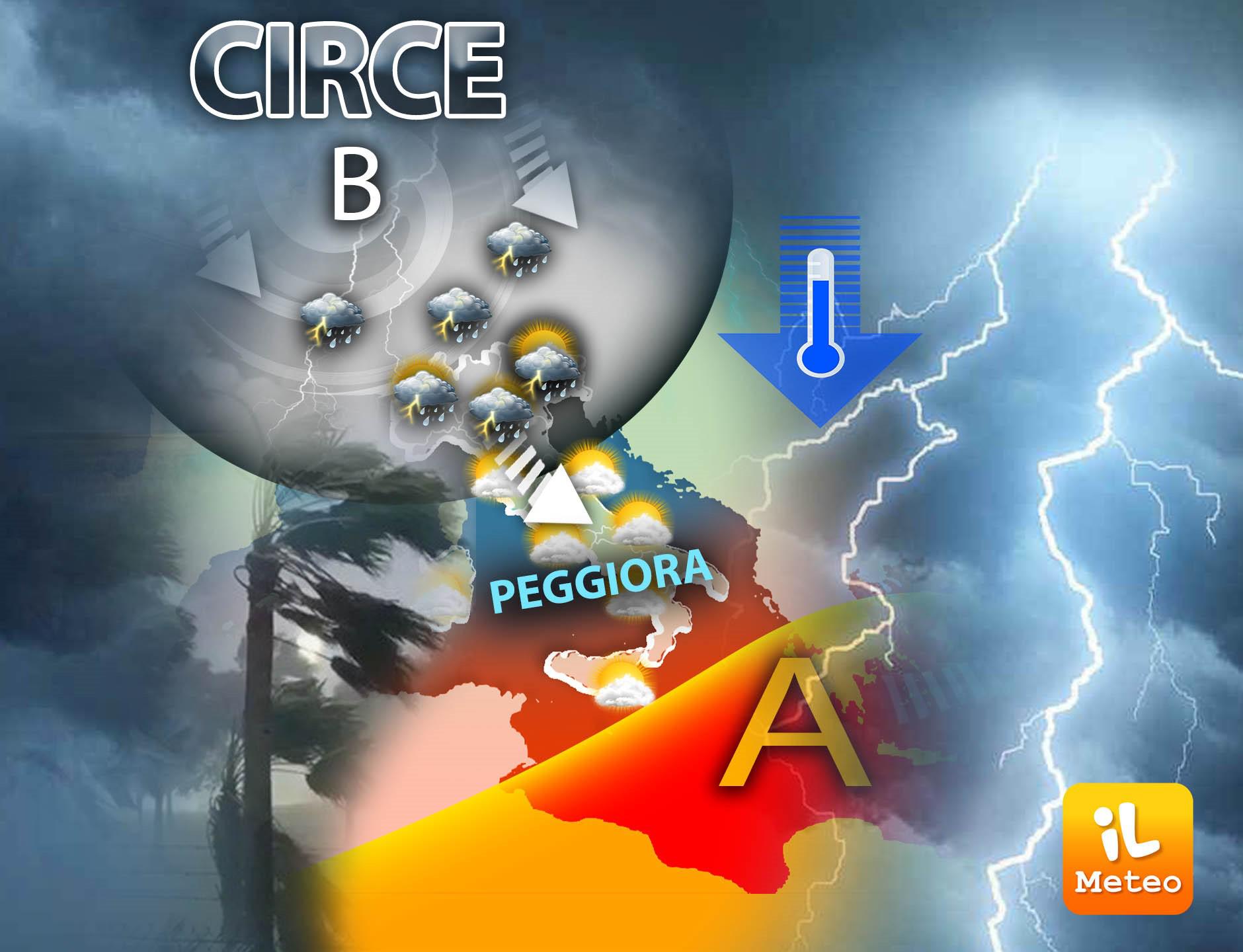 Ciclone Circe in arrivo sull'Italia, maltempo sul Paese: il meteo