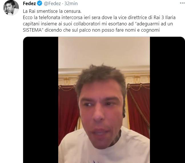 Concertone 1 maggio, Fedez: "Ecco la telefonata con Raitre"