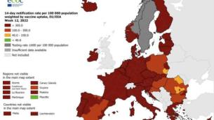 Covid oggi Italia, tutta in rosso scuro: mappa Ecdc