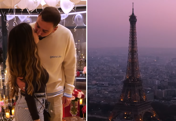 Donnarumma, la proposta di matrimonio ad Alessia nella città dell'amore - Video