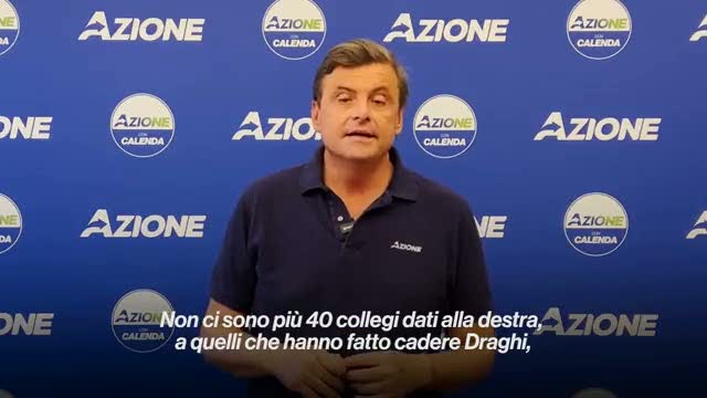 Elezioni 2022, Calenda: "Voti di Azione non andranno a Di Maio" - Video