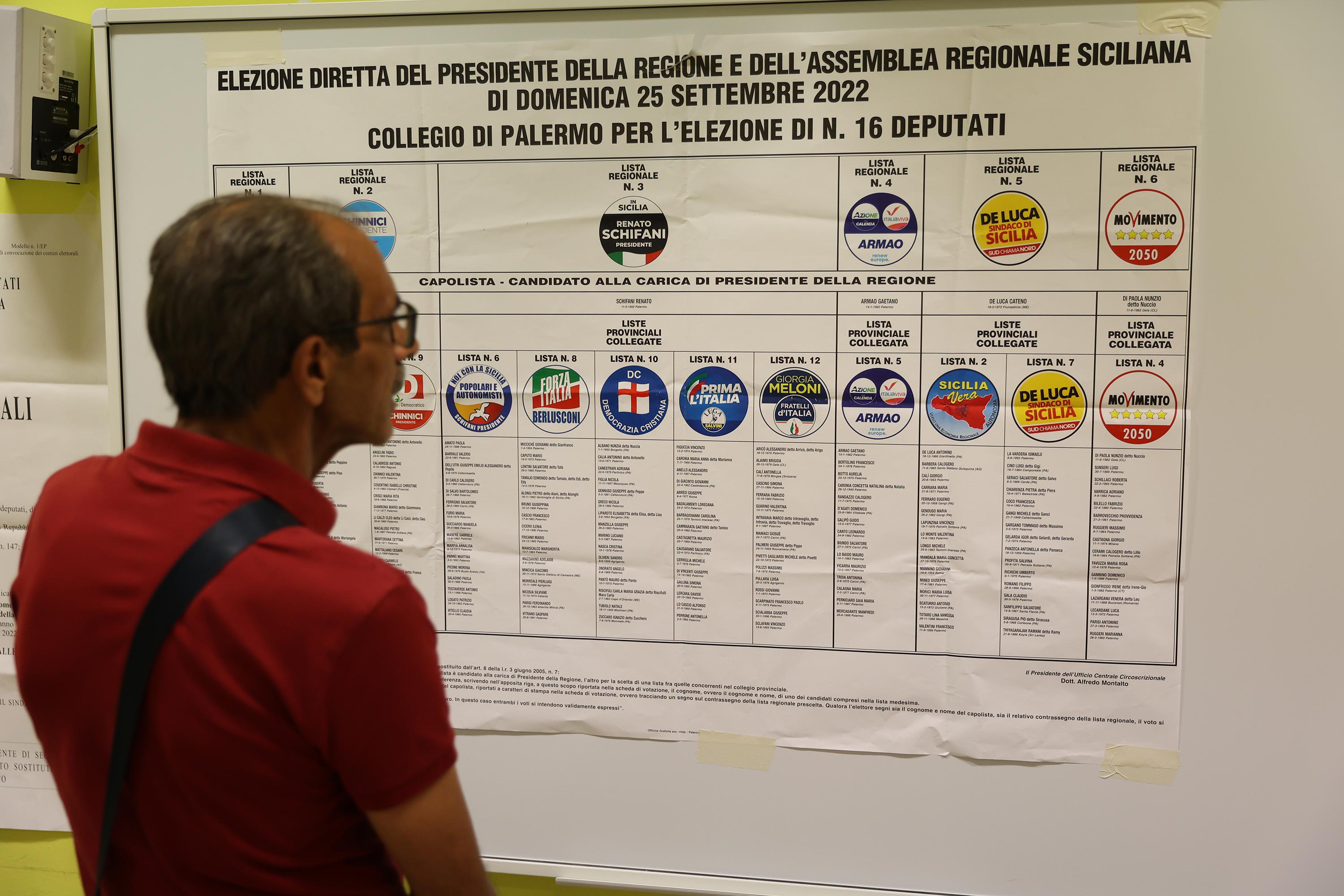 Elezioni 2022, in Sicilia si vota anche per la Regione