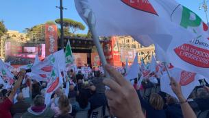 Elezioni 2022, Pd in Piazza del Popolo a Roma - Video