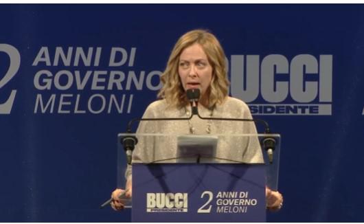 Elezioni Liguria, Meloni lancia Bucci: "Per sinistra duravamo sei mesi, si sono svegliati sudati"