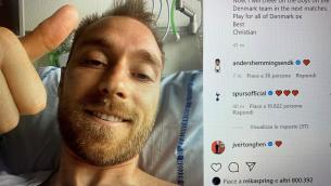 Eriksen sorride dopo il malore: "Sto bene, grazie a tutti"