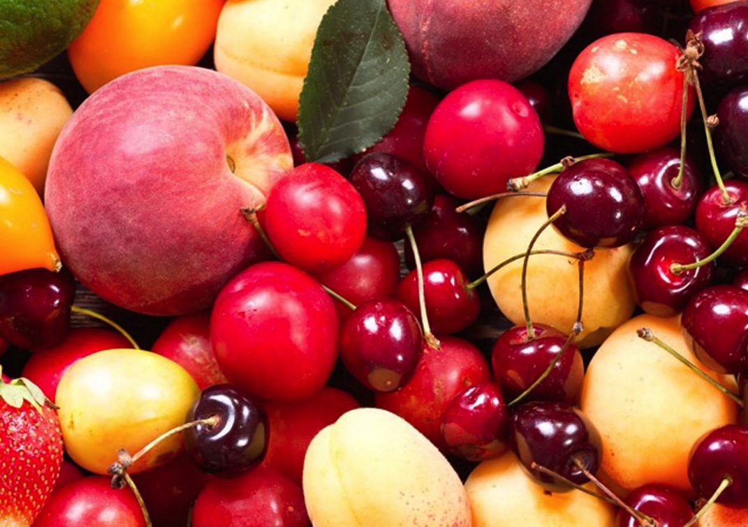 59261856 - fresh fruits and vegetables as background