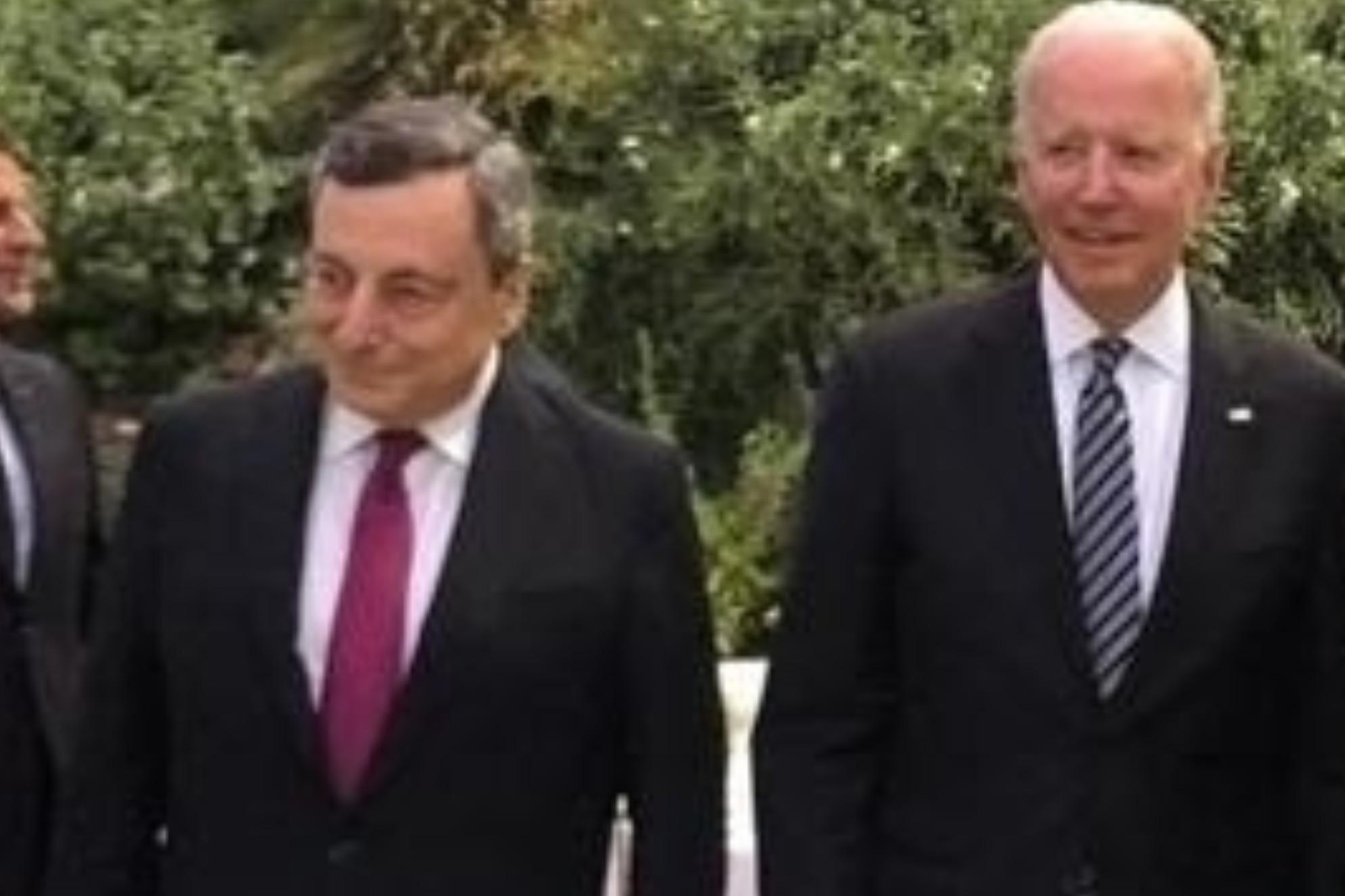 G7, Draghi vede Biden: "Piena identità di vedute, incognita Cina"