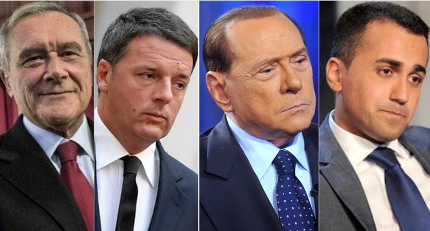 Grasso, Renzi, Berlusconi e Di Maio