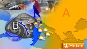 Italia divisa dal meteo: maltempo estremo al Nord-Ovest, sole su Adriatiche e Sud