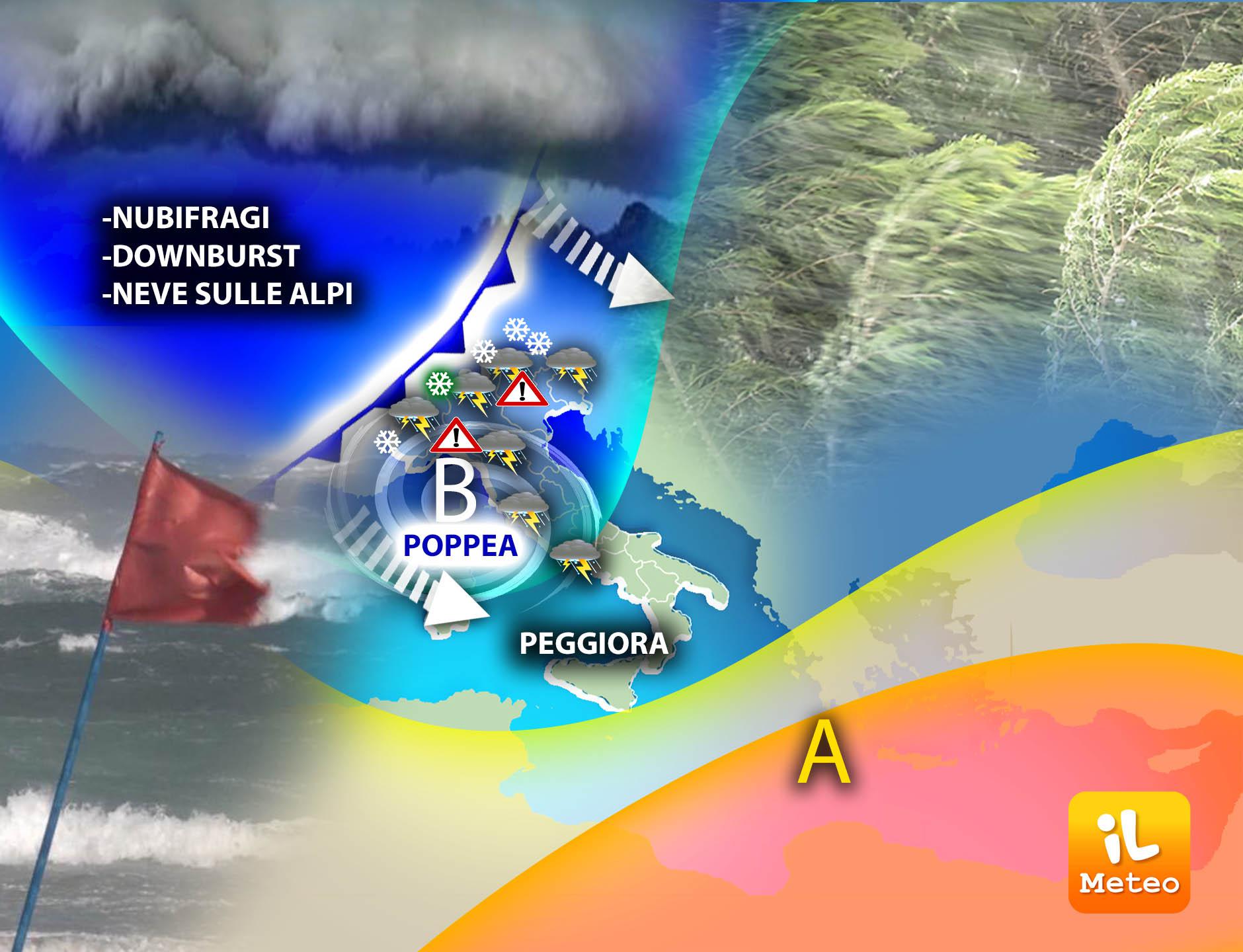 Maltempo sull'Italia, temporali e crollo temperature: previsioni meteo