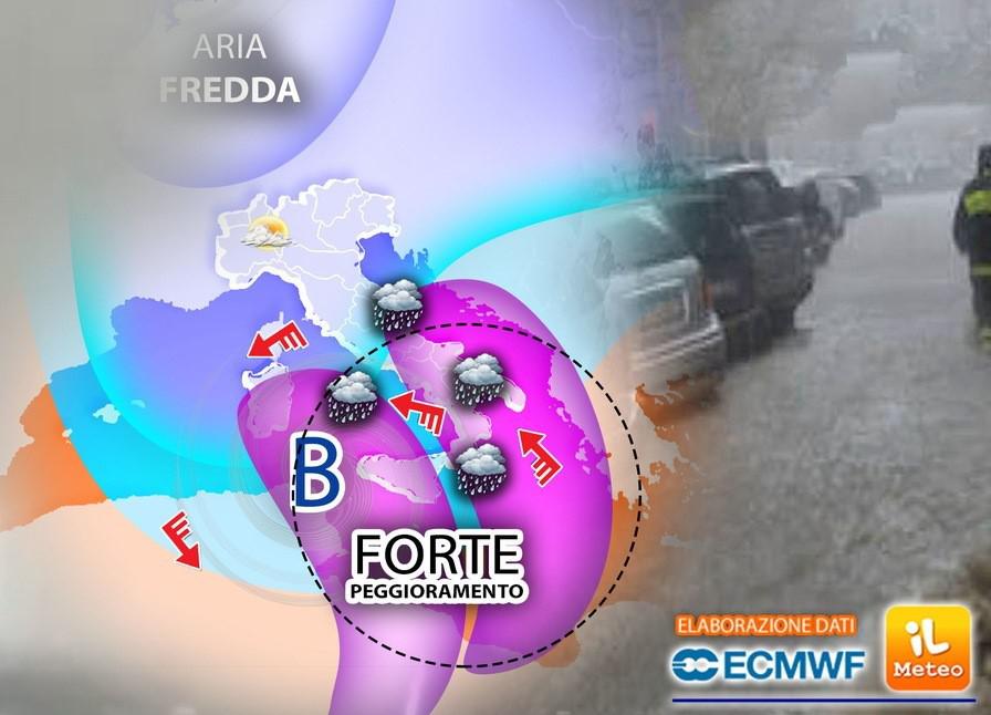 Meteo, in arrivo freddo e un nuovo ciclone sull'Italia