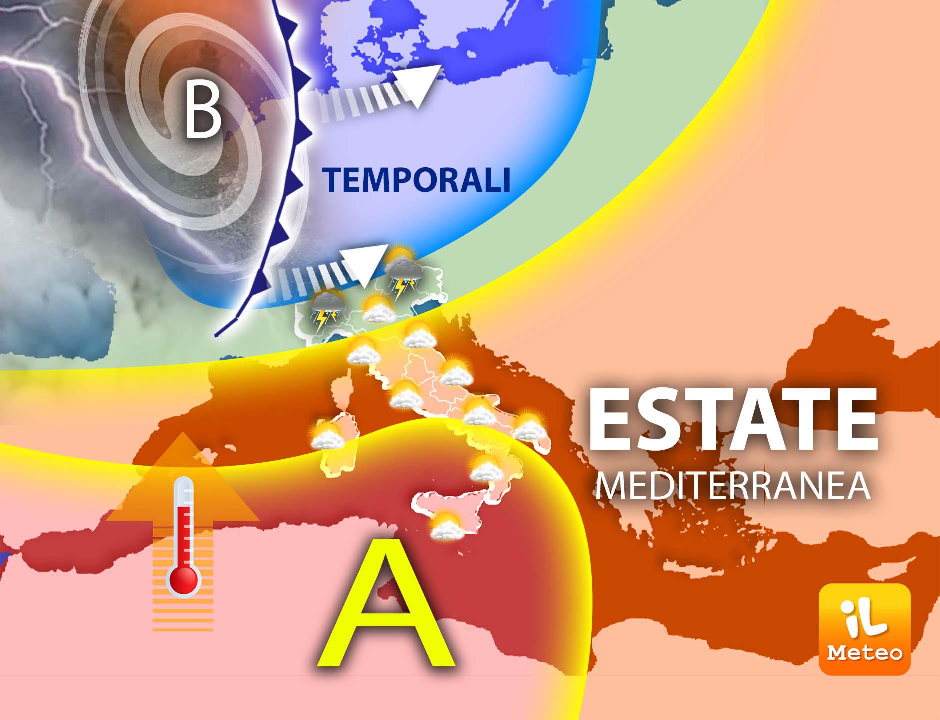 Meteo Italia, temporali al Nord con grandine e caldo al Sud: le previsioni del weekend