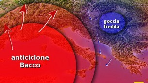 Meteo oggi e domani, ciclone Bacco riporta il caldo