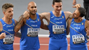 Mondiali atletica Budapest, staffetta 4x100 Italia argento