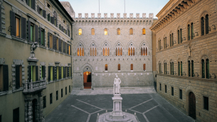 La sede centrale del Monte dei Paschi di Siena