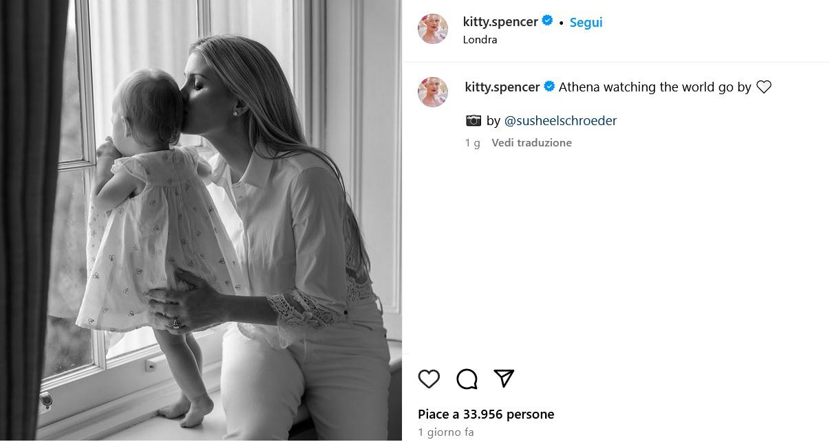 Nipote Diana svela nome figlia su Instagram, boom di like per Athena