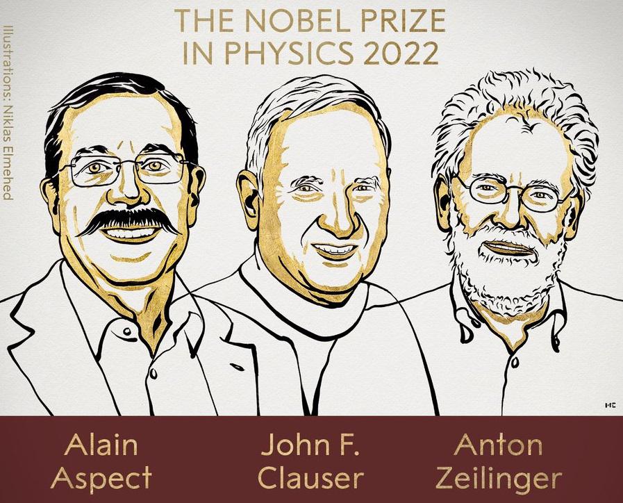 Nobel Fisica 2022 a Aspect, Clauser e Zeilinger