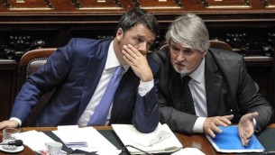 Il premier Renzi e il ministro del Lavoro Poletti