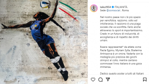 Paola Egonu contro odio e razzismo nel nuovo murales di Laika