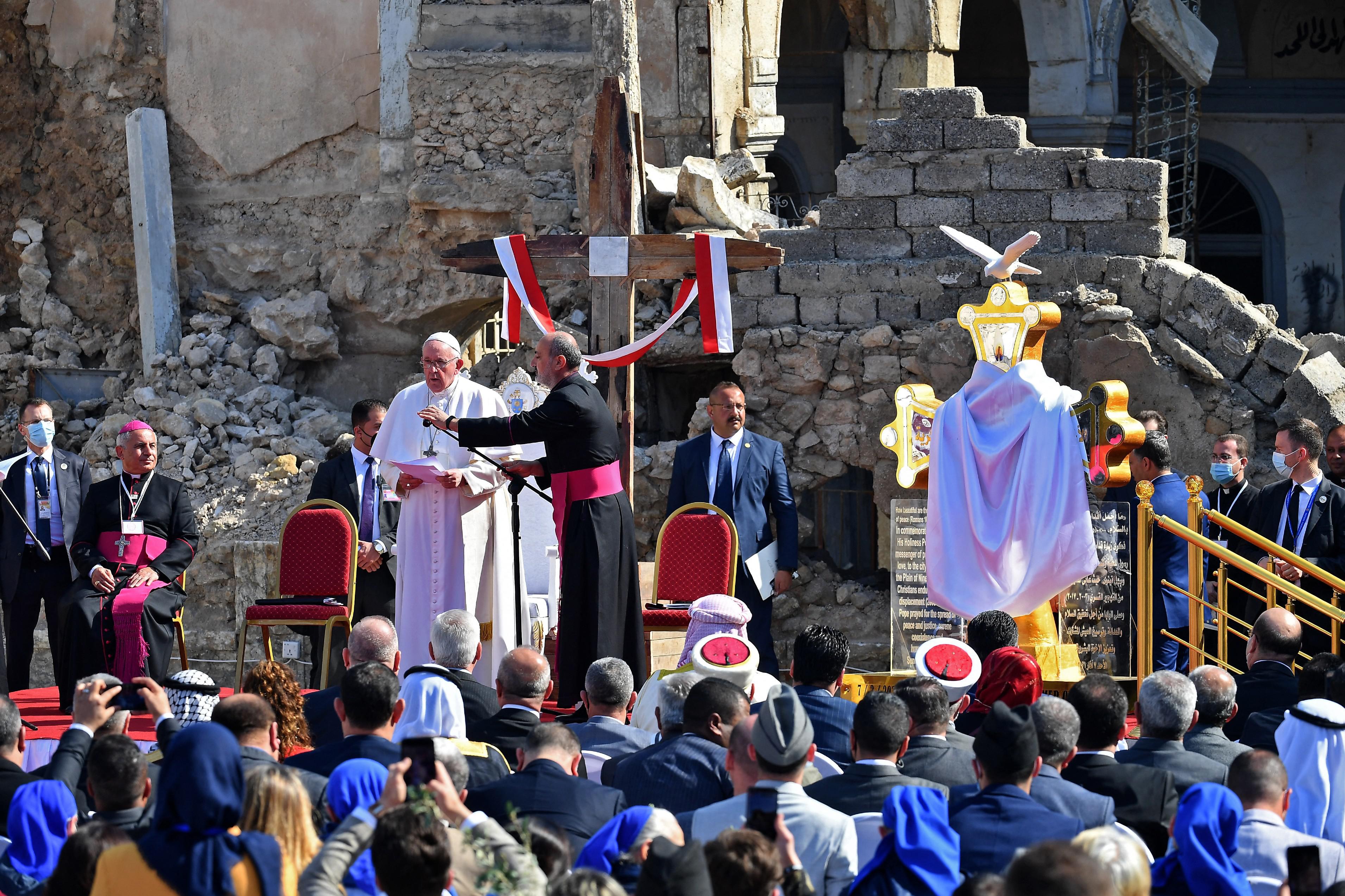 Papa Francesco a Mosul, il grido di dolore