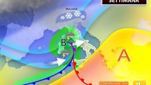 Piogge e temporali da lunedì 8 marzo: ecco dove