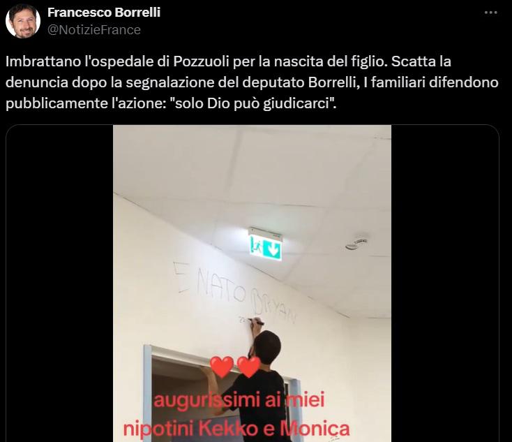 Pozzuoli, imbrattano muro ospedale per nascita di un bambino - Video