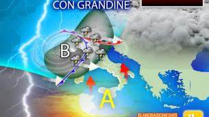 Primo maggio, rischio nubifragi e grandine: ecco dove