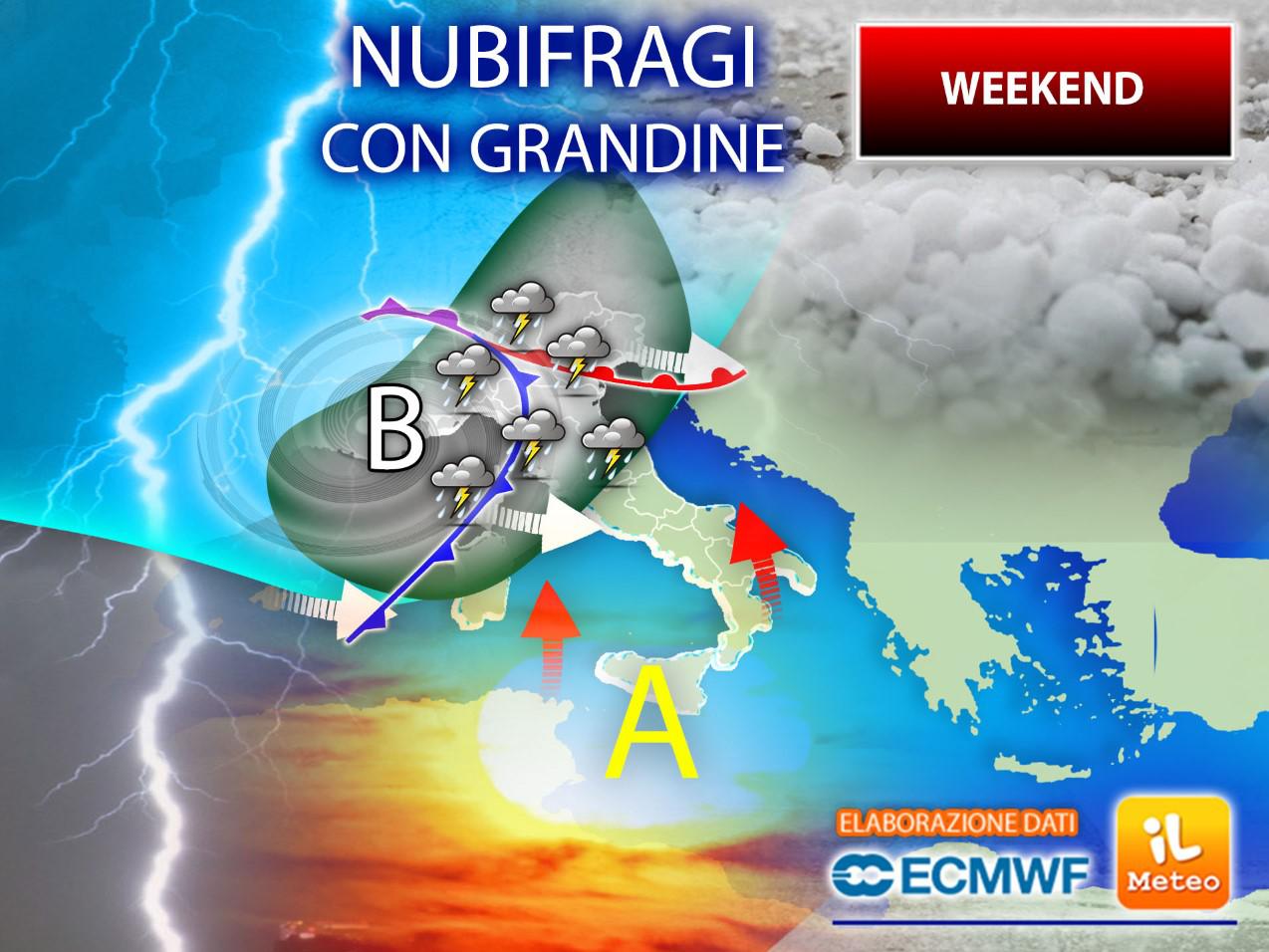 Primo maggio, rischio nubifragi e grandine: ecco dove