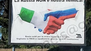 "Russia non è nemica", i cartelloni in Italia diventano un caso per Cnn