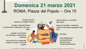 Scuola, "aperta subito, sia equiparata a servizio essenziale", manifestazione domani a Roma ed almeno altre 25 città