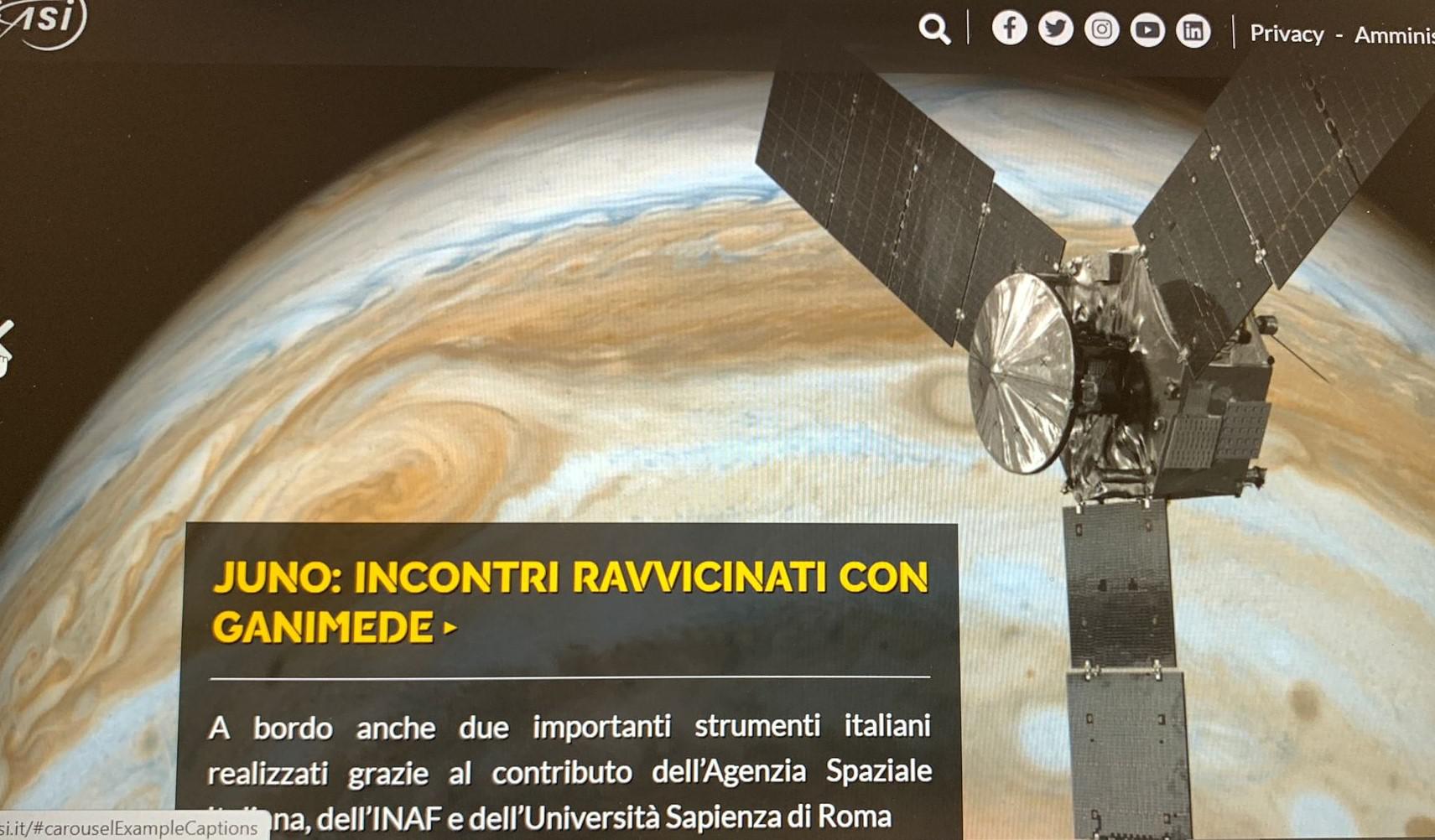 Spazio, per Juno incontro ravvicinato con la luna di Giove