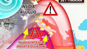 Super caldo sull'Italia con punte di 45°, possibile tregua a luglio