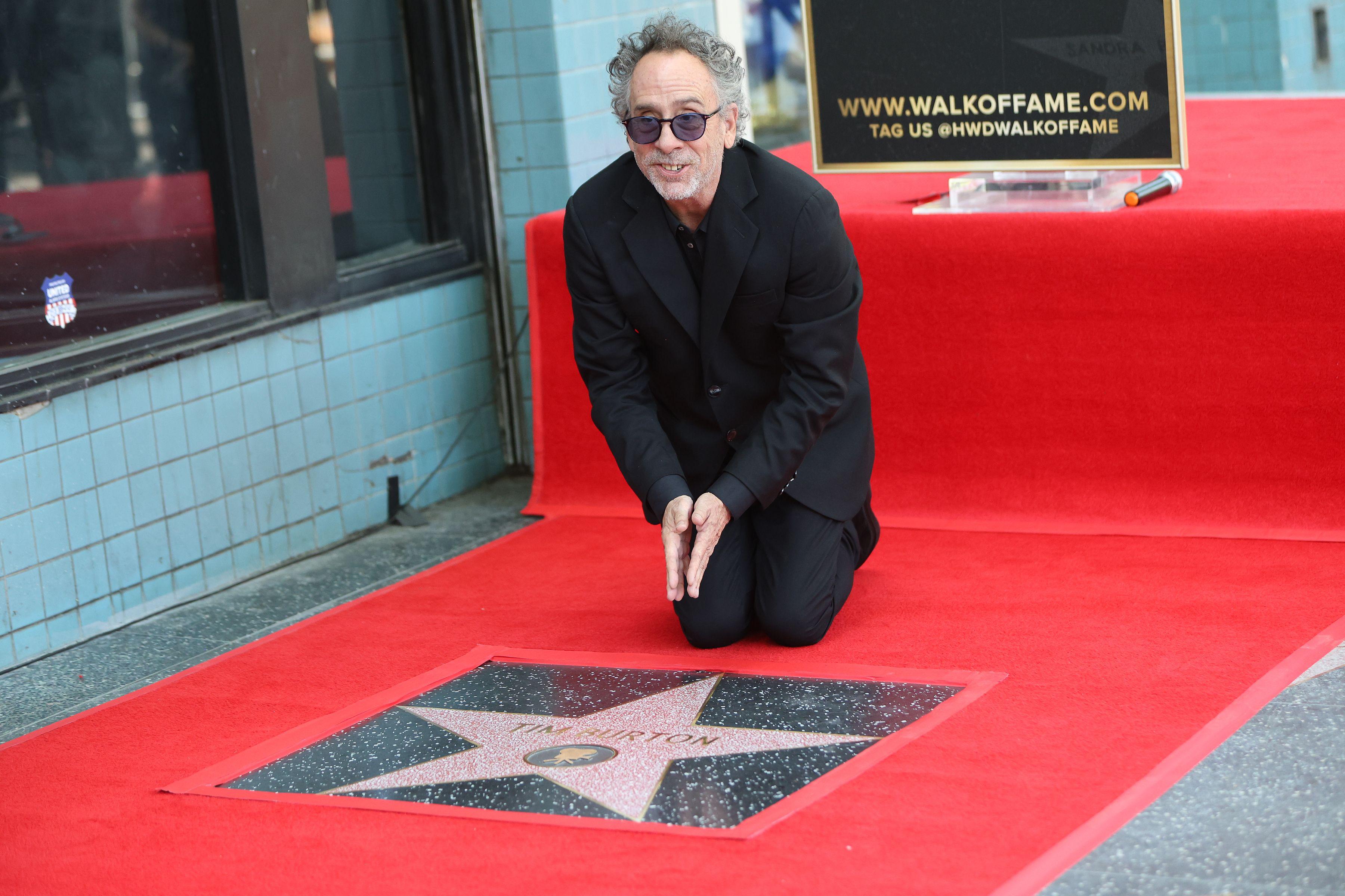 Tim Burton tra le stelle della Hollywood Walk of Fame