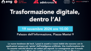 Trasformazione digitale, dentro l’AI: il 19 novembre evento Adnkronos Q&A