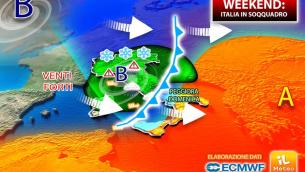 Weekend 30-31 gennaio, pioggia e niente freddo: ecco dove